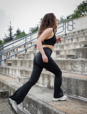 Rethinkit Studios Butter Soft Flare Tights All Day - Black - L