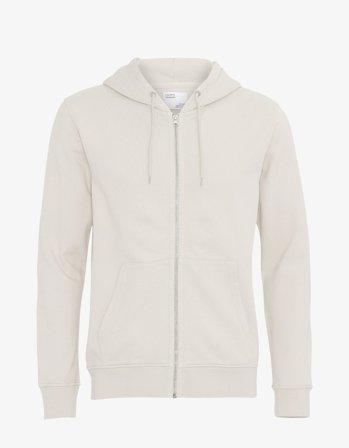 Classic Organic Zip Hood - Ivory White - S