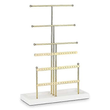 Smykkeskrin Skrivebord Smykkestativ 6-lags Smykketræ Displaystativ til Øreringe og Halskæder