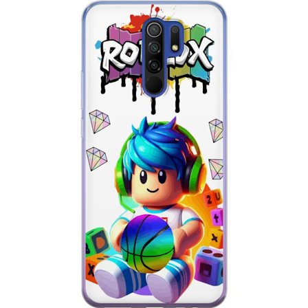 Kompatibelt Mobilskal till Xiaomi Xiaomi Redmi 9 Färgstark Roblox-illustration med spelkaraktär, leksaker och energi, perfekt för spelentusiaster o