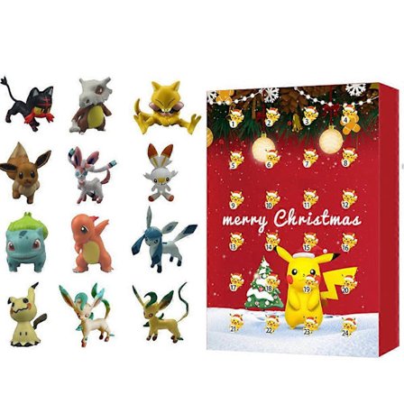 24-delt Mini Anime Julekalender til Børn Jule Nedtælling & Gaver