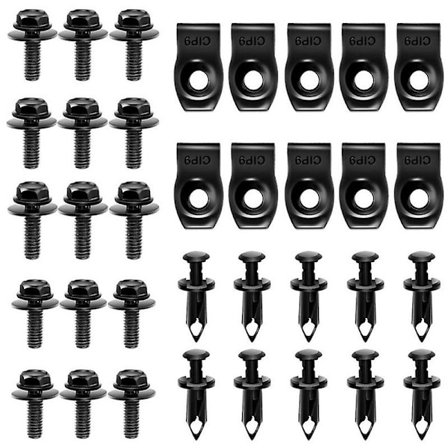 Monteringssats Undertray Under Motorkåpa Skydd Karossbultar För Nissan Qashqai