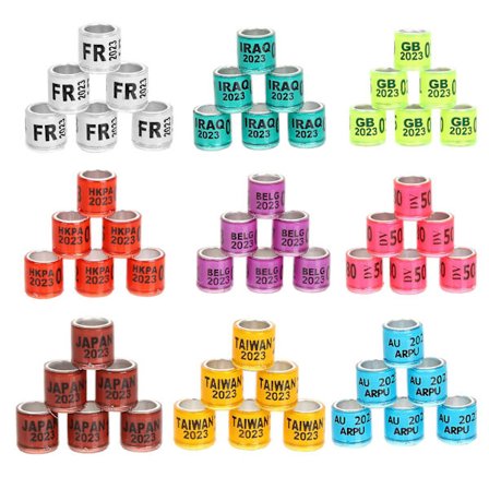 100 stk. Duelegringe til Duer, Due Racemarkører, Due Ringe, Racerdue Ankelbånd