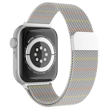 Apple Watch (45mm) gradient milanese fine mesh klockarmband - Silver / Guld