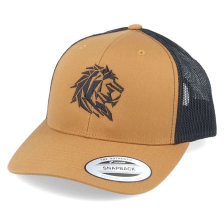 Origami - Brun trucker Keps - Paper Alpha Lion Caramel/Black Trucker @ Hatstore