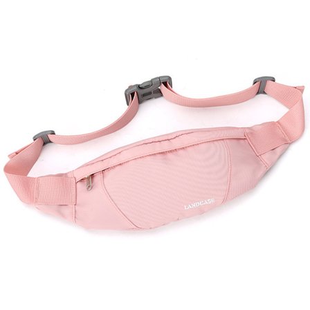 Naisten urheiluvöilaukku, miesten juoksu- ja pyöräilylaukku, kevyt vyölaukku, vaaleanpunainen