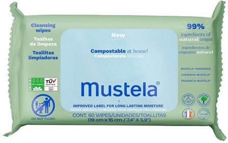 Mustela Salviette Compostabili 60 Pezzi