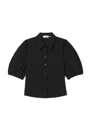 Carin Wester Blus med puffärm MARISSA Blusar Svart 34