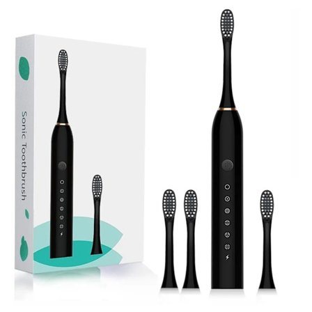 Oppladbar elektrisk tannbørste med 6 moduser USB IPX7 vanntett bærbar design for hjemmebruk