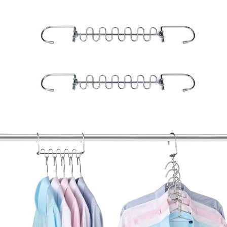 Plassbesparende kleshengere 6 x 2 metallspor magisk kaskadeheng