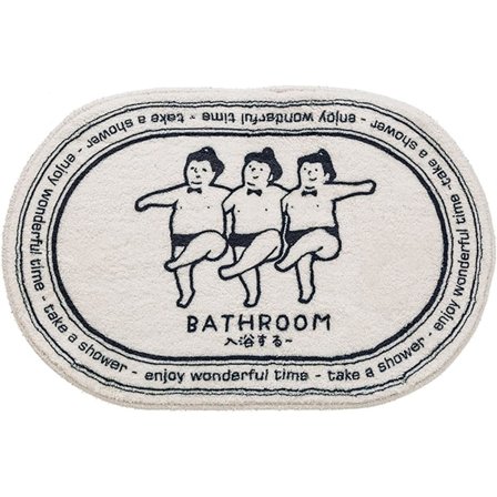 Morsomme badematter Søte tegneserie badematter Myke sklisikre baderomsdørmatter Gulvteppe Soverom Slitesterk stue Kjøkken Dørmatte Område Teppe Løper 