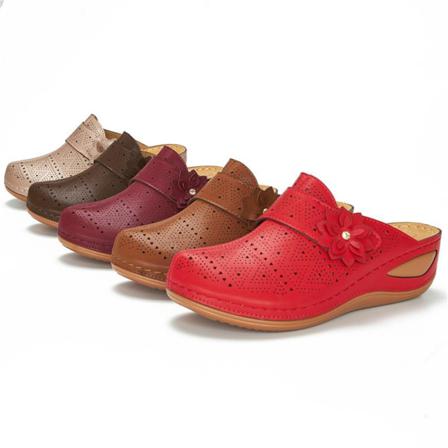 Sandaler Sommar Kvinnor Skor Hollow Round Toe Flip Flops Beach