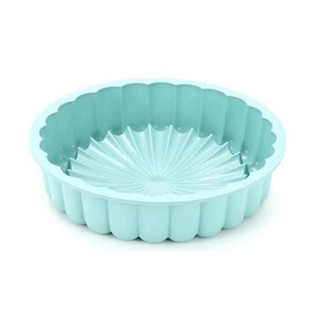 Moule Gâteau Silicone Blomma LUNAVO 26cm Avtagbar Non-stick Ugn Frys Cupcake Dekoration Bakverk Present Blå Morandi