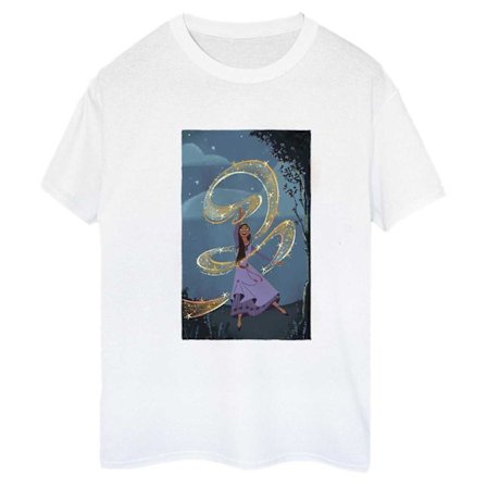 Wish Dam/Dam Sparkle Scenery Bomulls Boyfriend T-Shirt L W