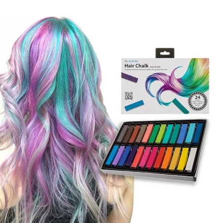Hair Chalks / Hair Color for Kids - 24 Different Colors for Multicolor Hair