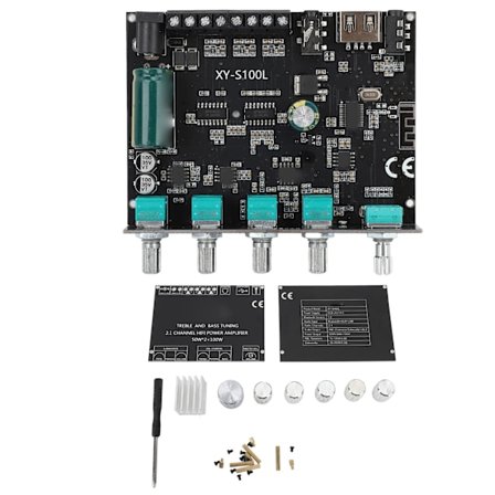 Stereo Audio Receiver Board Bluetooth 5.0 2.1 Kanal Diskant Bas Kontrol 5 til 26V Klasse D Digital Forstærker Modul