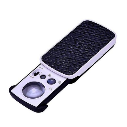 Juvelerlupe med UV-LED-lys, 10x 20x og 30x forstørrelse