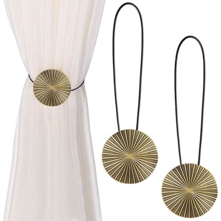 Magneettiset verhotangot, 2 kpl magneettiset verhotangot, magneettiset verhotangot, magneettiset verhotangot, pronssi, sopii kodin toimistohotelliin 