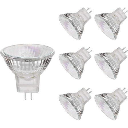 kompatibel med MR11 MR11 halogenpære, 20W 12V MR11 halogen spot, varm hvid, 6 stk.