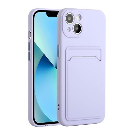 Card Holder Suojakuori For iPhone 13 Mini - Vaaleanvioletti