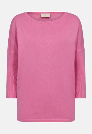 Freequent - Finstickad tröja - cerise - för damer - XL (44) - Cellbes