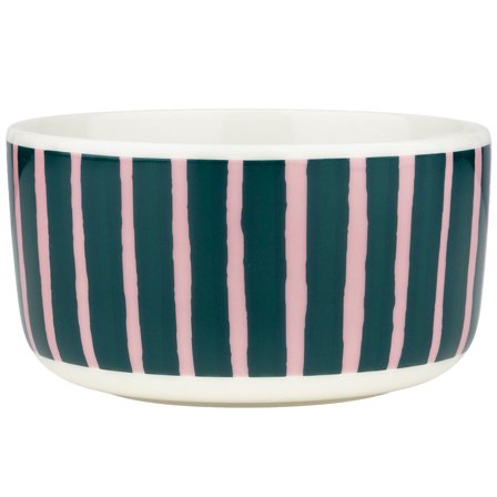 Marimekko Piccolo skål 5 dl, hvit/rosa/grønn