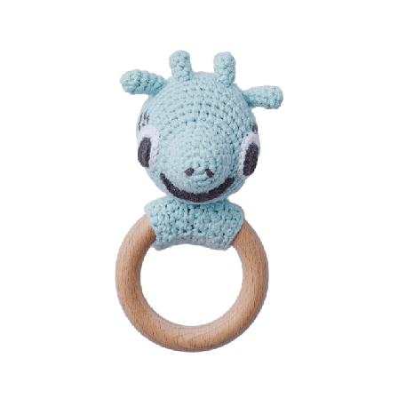 Littlephant Skallra Giraffe Babyleksaker Unisex Blå ONESIZE