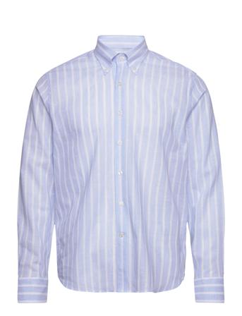 Oscar Jacobson Reg Fit Bd Summer Stripe Blå