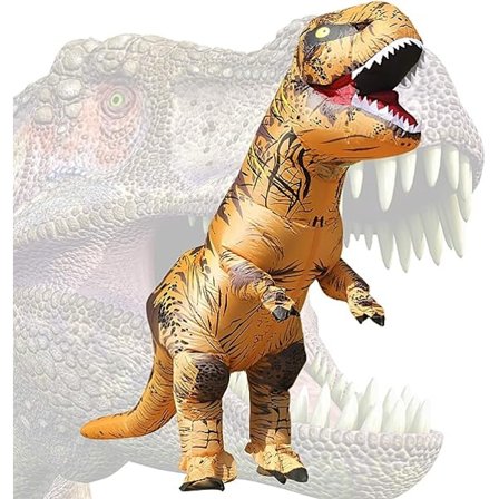 Oppustelig Dinosaur Kostume Voksen, Dinosaur Oppustelig Kostume til Voksen