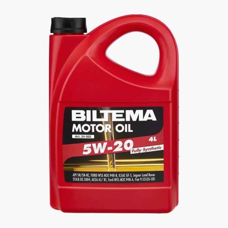 Biltema - Helsyntetisk motorolje 5W-20 ACEA A1/ B1 4 liter