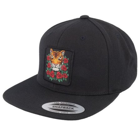 Iconic - Svart snapback Keps - Tiger & Roses Black Snapback @ Hatstore