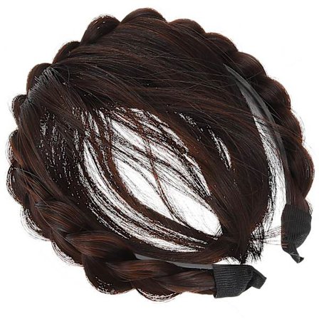 Etuhiuspanta peruukki otsapannan punottu peruukki hiuslisäke naisille tytöille