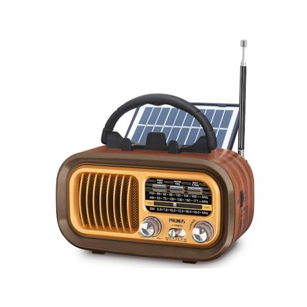 Retro Portabel Radio Liten Radio AM/FM/SW Bluetooth Batteriradio Drivs av 1200mAh Uppladdningsbara eller D-cells Batterier med P YEMAESRE