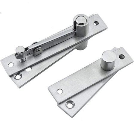 Rotationsgångjärn, dörrpivotgångjärn, dolt pivotgångjärn, upp och ner pivotgångjärn, rostfritt stål för skåp, garderober (silver)