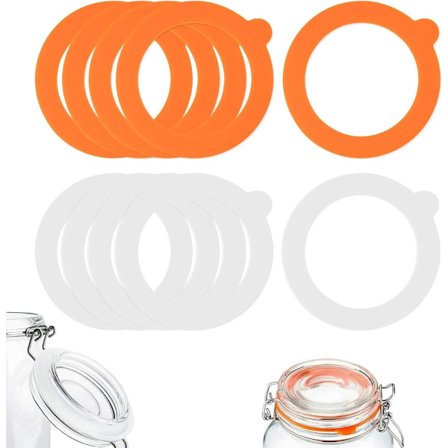 ING Canning ringe - silikone ringe, pletfrie skiver - 16-delt skivesæt - 70 mm x 95 mm x 2,2 mm