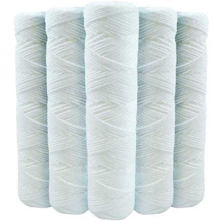 Paket med 5 st 9 3/4 tums Anti-Sediment Vattenfilterpatroner - 20 mikron Kompatibla med 10 tums Filter