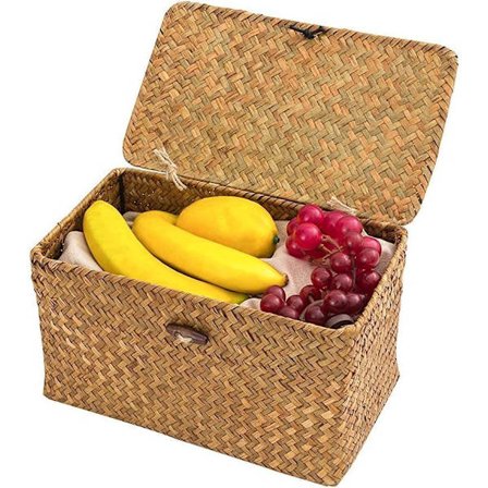 Opbevaringsboks, opbevaringsboks, dekorativ boks, kosmetikopbevaring med låg