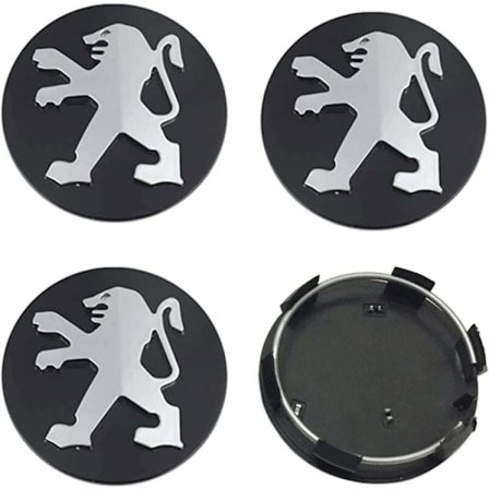 4 kpl:n hubcapit 4 kappaletta yhteensopiva Peugeot 60mm hubcapien kanssa, sopii