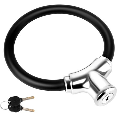 Cykel lås Lille cykelringlås med 2 nøgler Bærbar cykelwire stål kabel lås Høj sikkerhed Tyverisikring Cykellåse Scooter