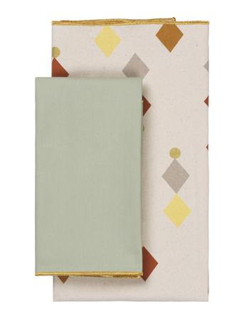 Fabric Gift Wrap - 2 Pack - Diamond Home Kids Decor Party Supplies Monivärinen/Kuvioitu Fabelab