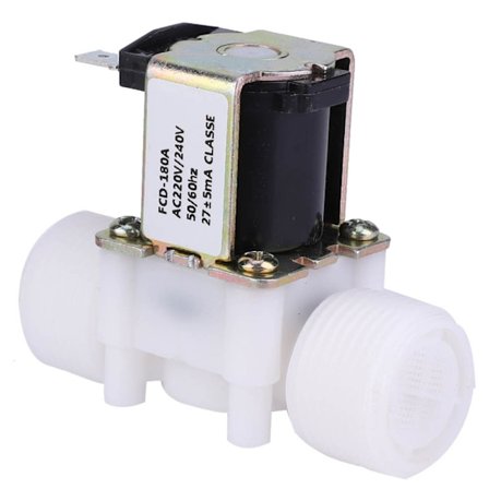 G3/4 NC Elektrisk magnetventil i plast, normalt lukket vanninntaksventil AC220-240V