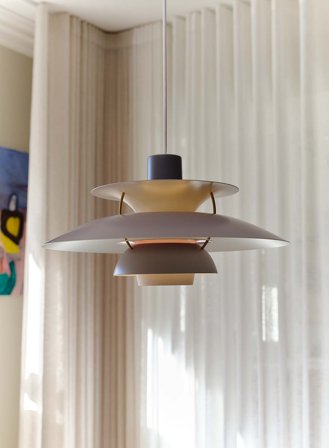 PH 5 taklampe Ø50 - grå nyanser