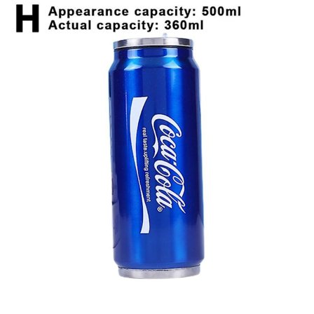 350Ml/500Ml Coca Cola Mug, Isolering för Varma och Kalla Drycker, 304 Rostfritt Stål Termos, Coke Giant Vattenflaska, Anpassad Bilkopp