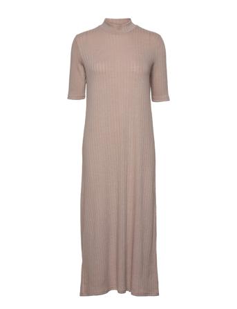 Viamanda S/S Mid Calf Dress Beige Vila