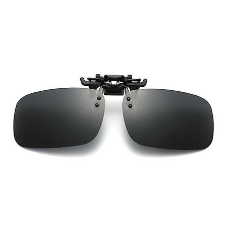 Clip-on solglasögon svart glas 43x60mm svart