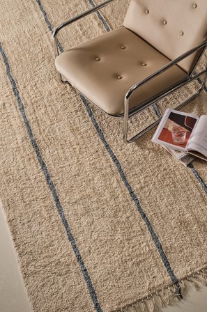 Jotex - Bomullsteppe 200x300 Cm Bomull Sand/Blå JASMINE - Kjøp Bomulls- & filleryer hos Jotex