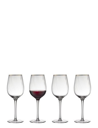 Lyngby Glas | Rødvinsglas Palermo Gold 40 Cl 4 Stk. | 40 cl