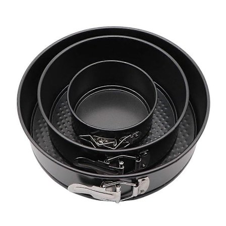 Non-stick metalbageform, køkkentilbehør, rund kagebageform med aftagelig bund, kageform i kulstofstål