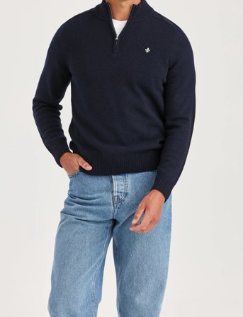 Morris New Hertford Half Zip - Navy - XXL