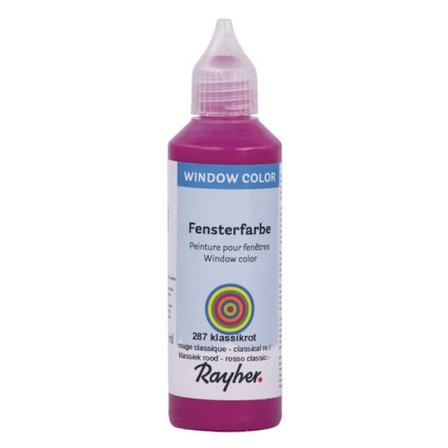 Fönster - Färg "easy paint", klassisk röd, 80 ml flaska